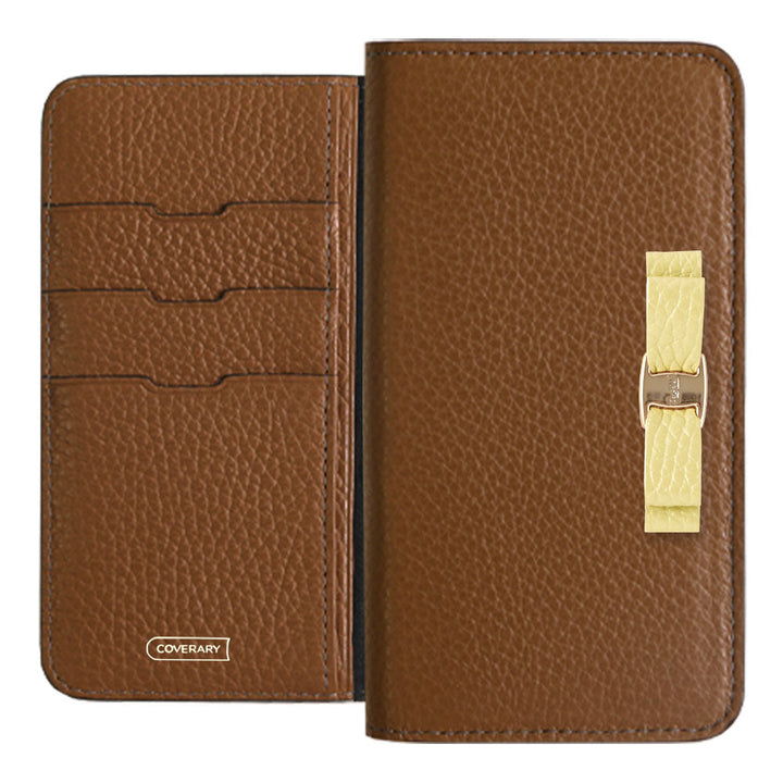 Genuine leather 32 colors Italian shrink leather simple ribbon decoration notebook-style case Google Pixel series