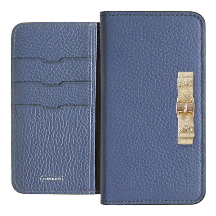 Genuine leather 32 colors Italian shrink leather foil leather ribbon decoration notebook-style case iPhone series