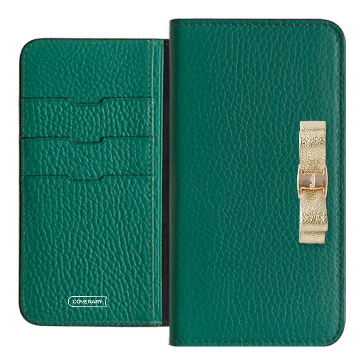 Genuine leather 32 colors Italian shrink leather foil leather ribbon decoration notebook-style case AQUOS series