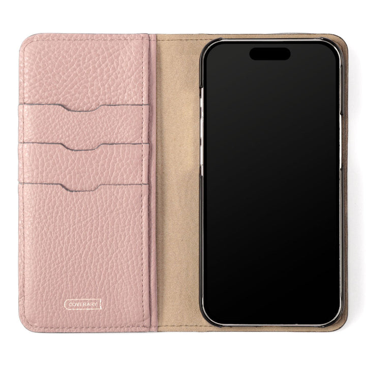 Genuine leather 32 colors Italian shrink leather foil leather ribbon decoration notebook-style case iPhone series