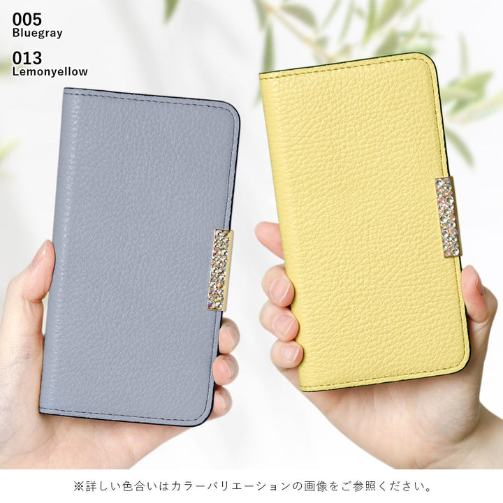 Cuir véritable 32 couleurs cuir italien grainé cadre pierre décor étui portefeuille pour série iPhone