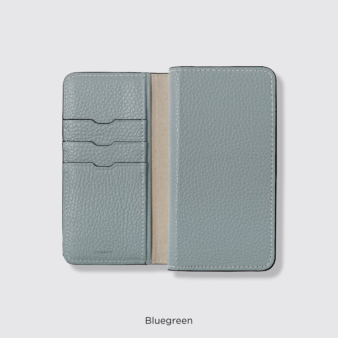 Étui pour téléphone compatible MagSafe, étui portefeuille en cuir véritable, compatible avec tous les modèles, 32 couleurs, cuir italien grainé, série iPhone