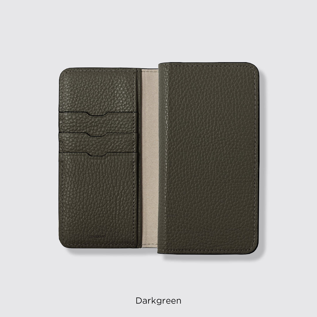MagSafe-compatible smartphone case, genuine leather folio case, compatible with all models, 32 colors, Italian shrink leather, AQUOS series