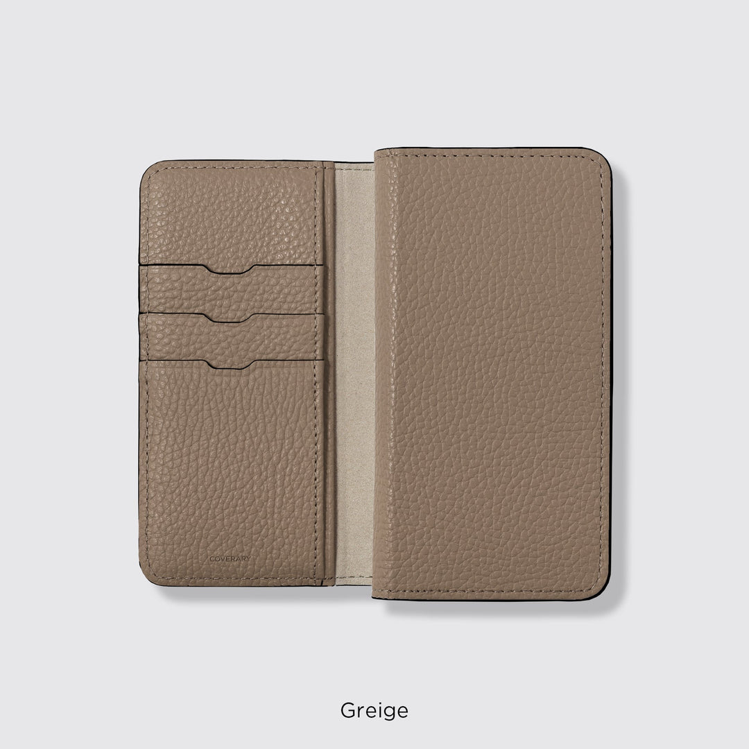 Étui en cuir véritable compatible MagSafe pour téléphone, format portefeuille, compatible avec tous les modèles, 32 couleurs, cuir italien grainé, série Xperia