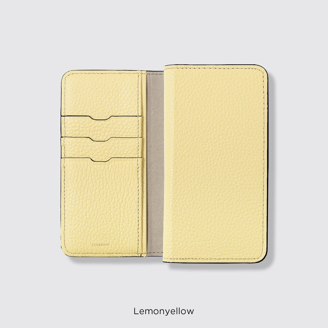 Étui pour téléphone compatible MagSafe, étui portefeuille en cuir véritable, compatible avec tous les modèles, 32 couleurs, cuir italien grainé, série iPhone