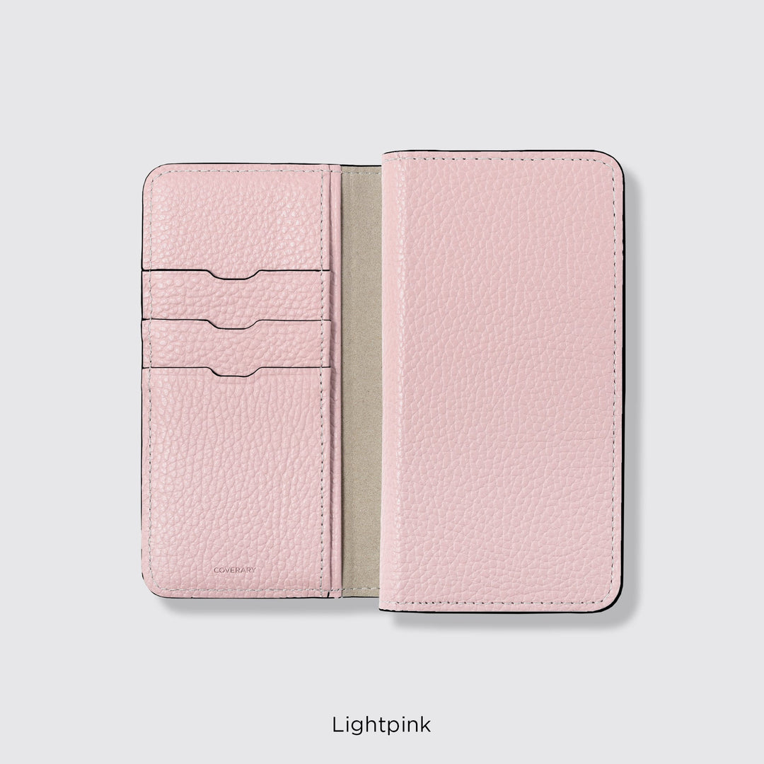Étui pour téléphone compatible MagSafe, étui portefeuille en cuir véritable, compatible avec tous les modèles, 32 couleurs, cuir italien grainé, série iPhone