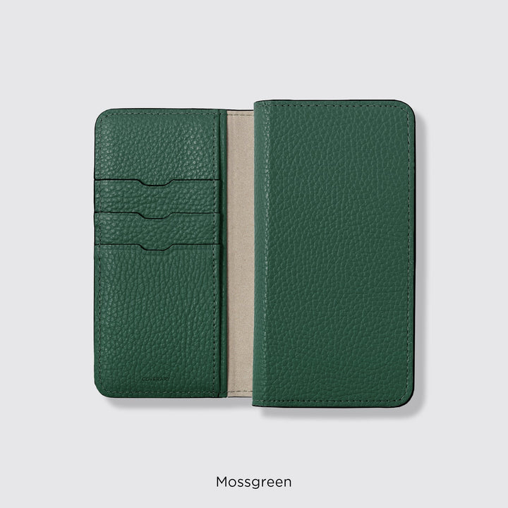 MagSafe-compatible smartphone case, genuine leather folio case, compatible with all models, 32 colors, Italian shrink leather, AQUOS series