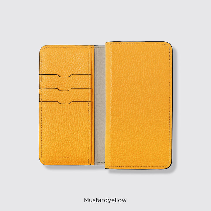 MagSafe-compatible smartphone case, genuine leather folio case, compatible with all models, 32 colors, Italian shrink leather, AQUOS series