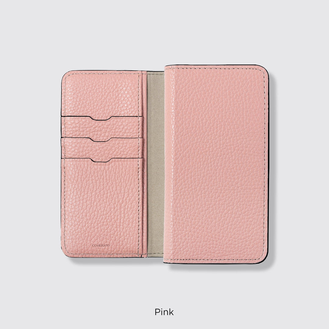 Étui en cuir véritable compatible MagSafe pour téléphone, format portefeuille, compatible avec tous les modèles, 32 couleurs, cuir italien grainé, série Xperia