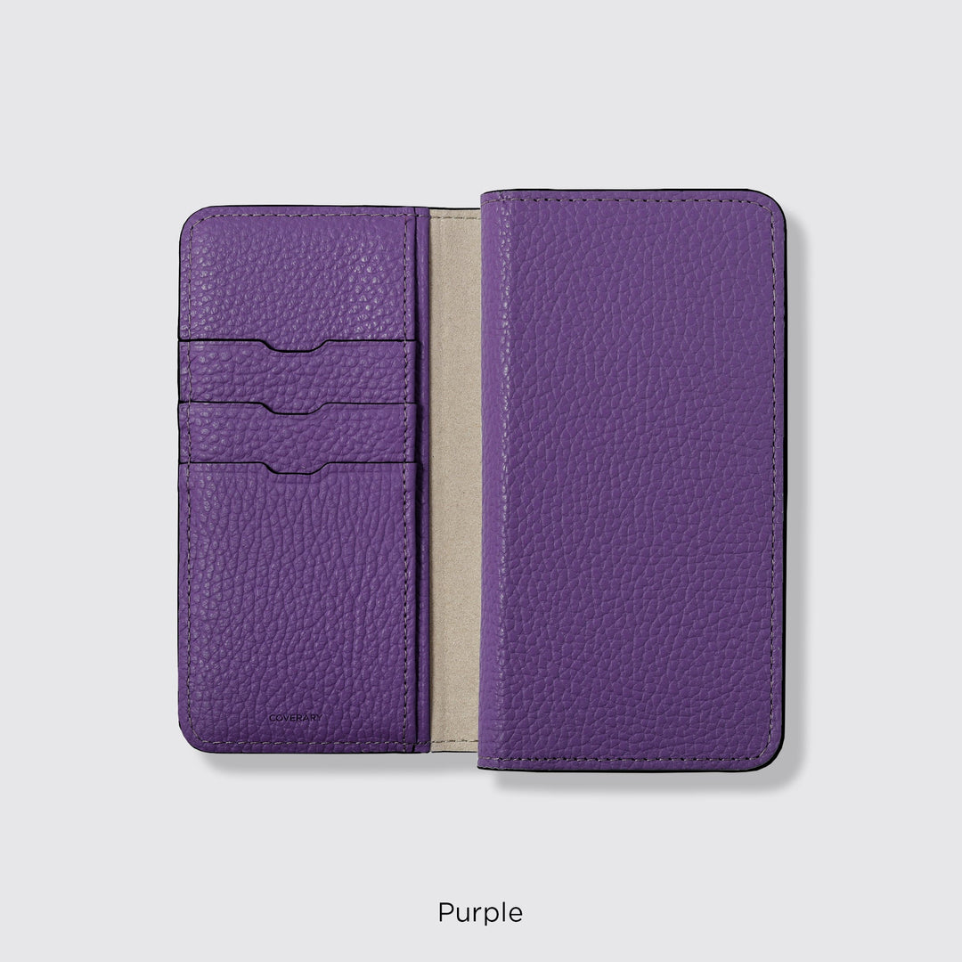 MagSafe-compatible smartphone case, genuine leather folio case, compatible with all models, 32 colors, Italian shrink leather, AQUOS series