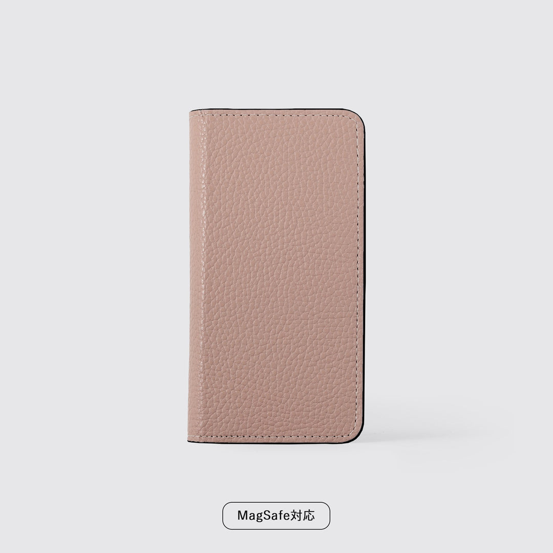 MagSafe-compatible smartphone case, genuine leather folio case, compatible with all models, 32 colors, Italian shrink leather, AQUOS series