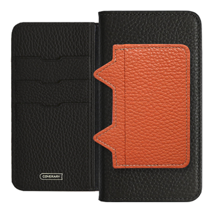 Genuine leather 32 colors Italian shrink leather Cat-shaped pocket with notebook-style case AQUOS series