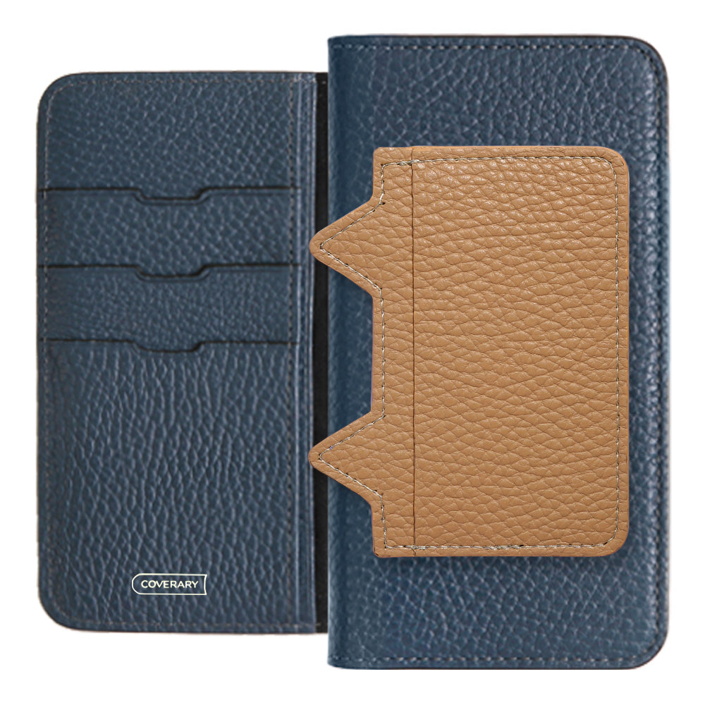 Genuine leather 32 colors Italian shrink leather Cat-shaped pocket with notebook-style case AQUOS series