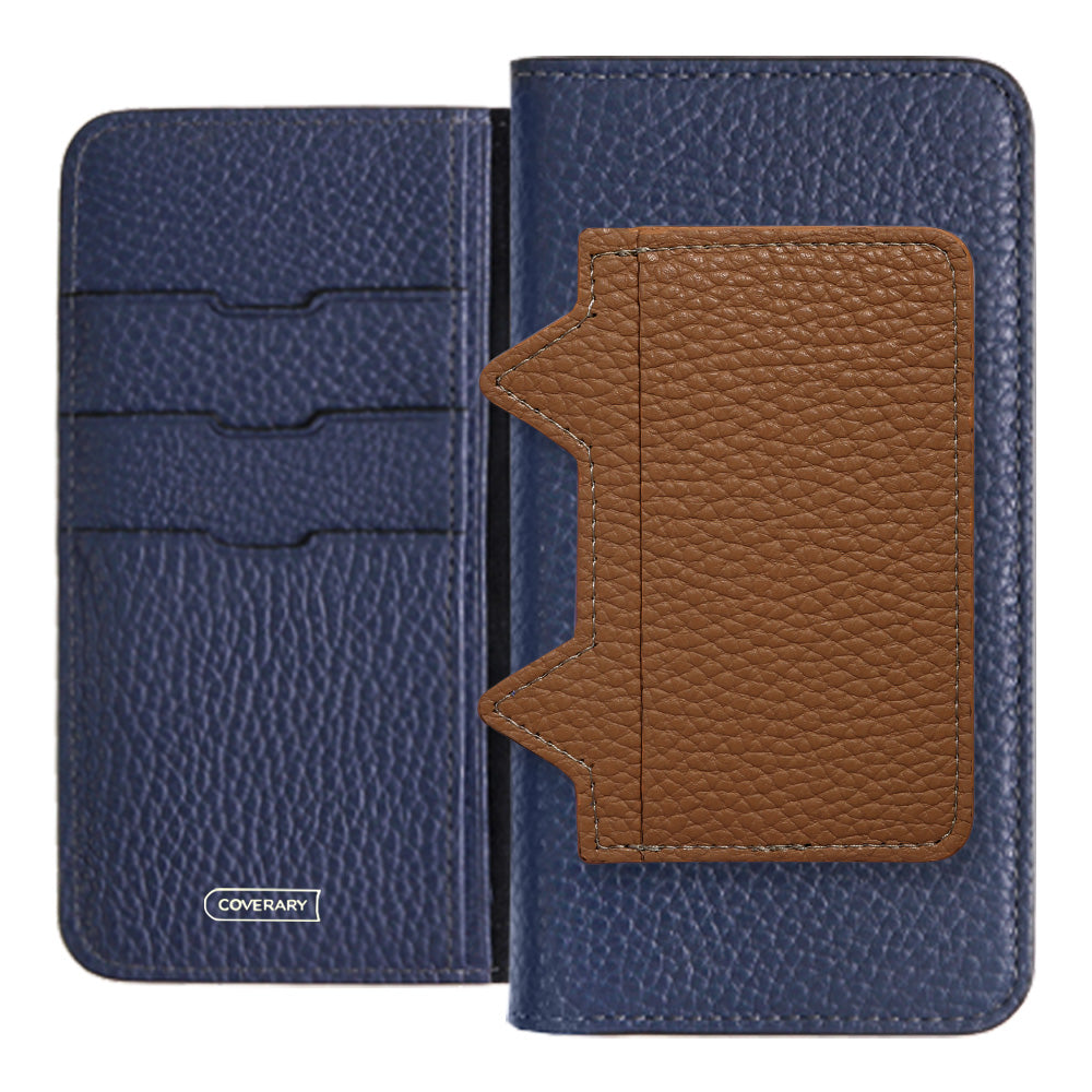 Genuine leather 32 colors Italian shrink leather Cat-shaped pocket with notebook-style case AQUOS series