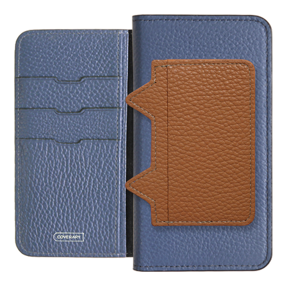 Genuine leather 32 colors Italian shrink leather Cat-shaped pocket with notebook-style case Galaxy series