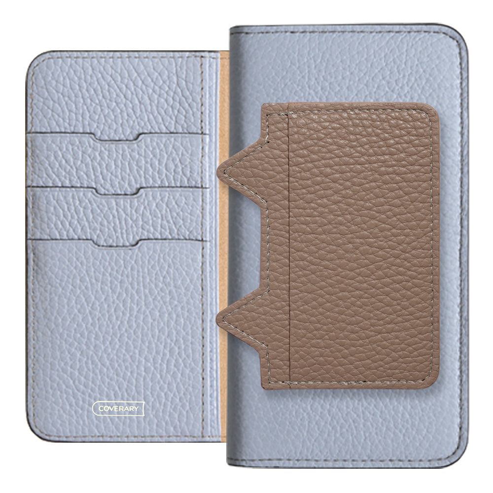 Genuine leather 32 colors Italian shrink leather Cat-shaped pocket with notebook-style case Galaxy series