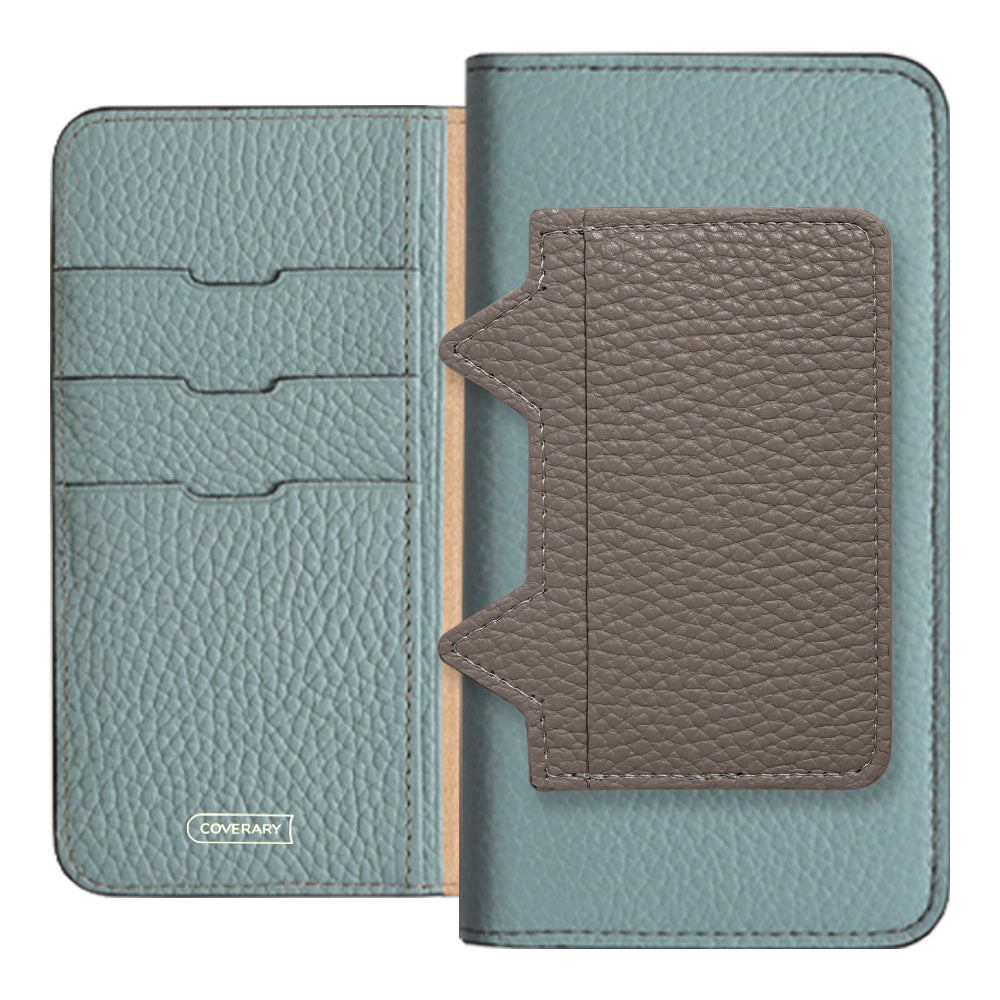 Genuine leather 32 colors Italian shrink leather Cat-shaped pocket with notebook-style case Galaxy series