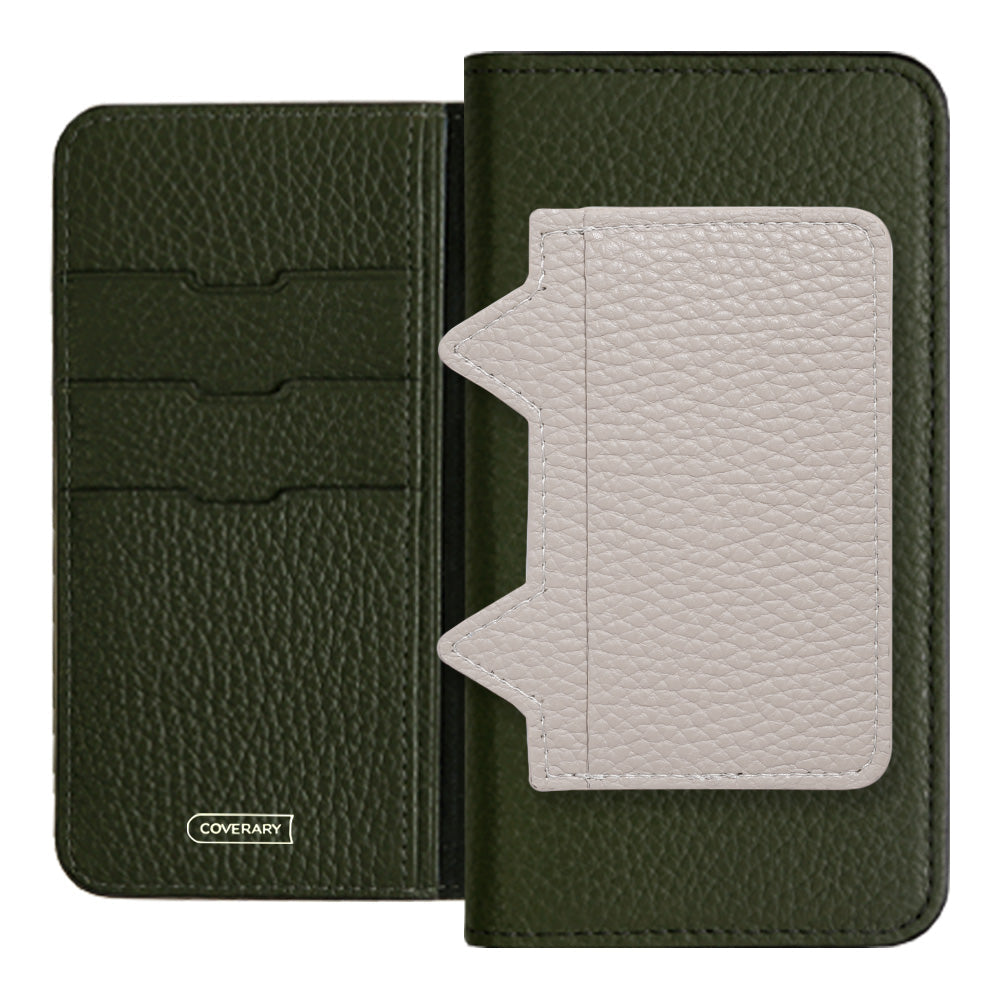 Genuine leather 32 colors Italian shrink leather Cat-shaped pocket with notebook-style case AQUOS series