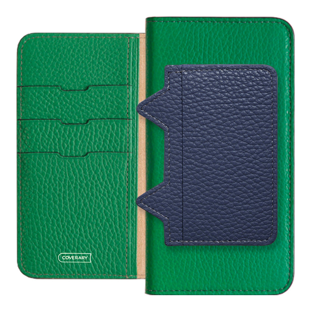 Genuine leather 32 colors Italian shrink leather Cat-shaped pocket with notebook-style case Galaxy series