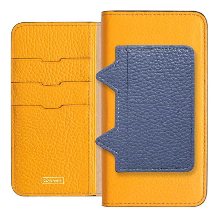 Genuine leather 32 colors Italian shrink leather Cat-shaped pocket with notebook-style case AQUOS series