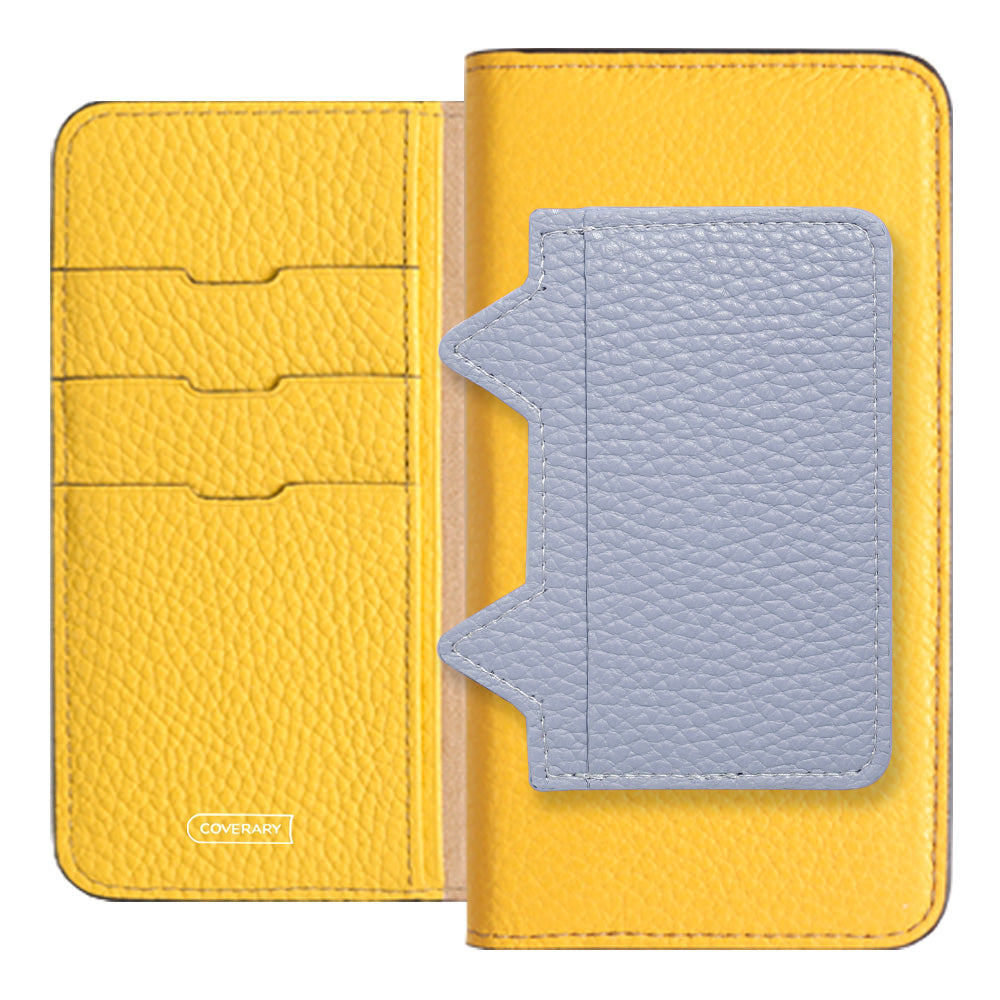 Genuine leather 32 colors Italian shrink leather Cat-shaped pocket with notebook-style case Galaxy series