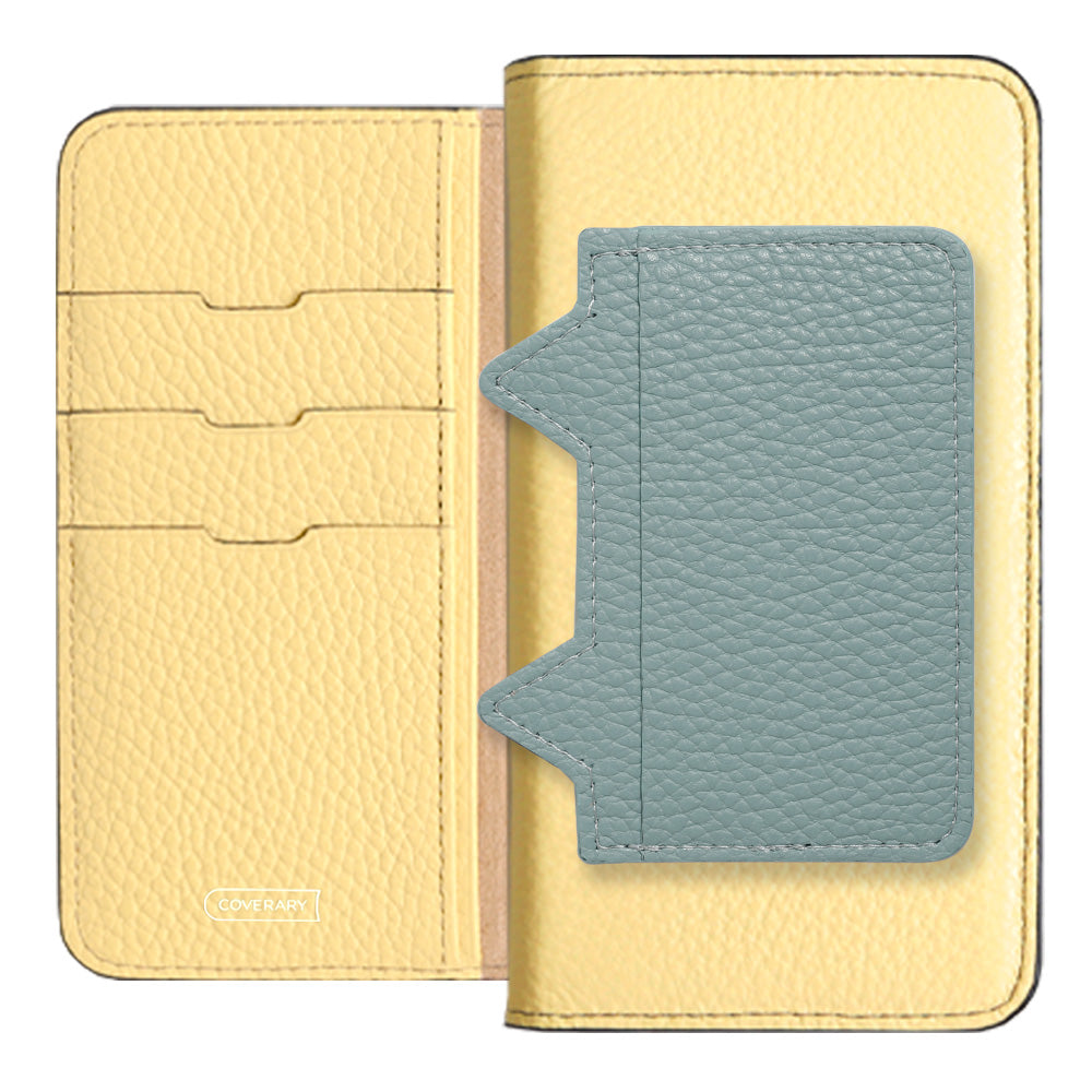 Genuine leather 32 colors Italian shrink leather Cat-shaped pocket with notebook-style case AQUOS series