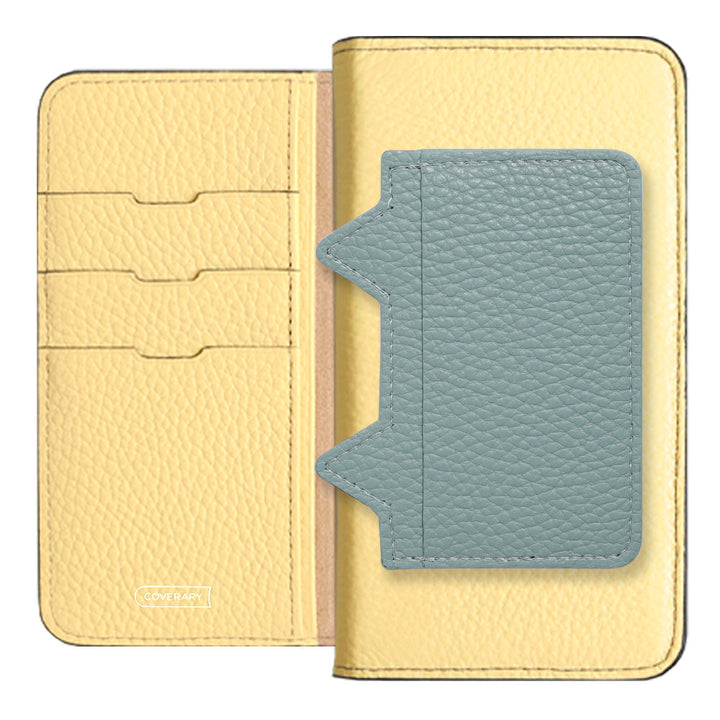 Genuine leather 32 colors Italian shrink leather Cat-shaped pocket with notebook-style case AQUOS series