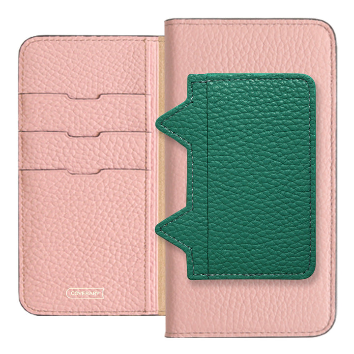 Genuine leather 32 colors Italian shrink leather Cat-shaped pocket with notebook-style case AQUOS series