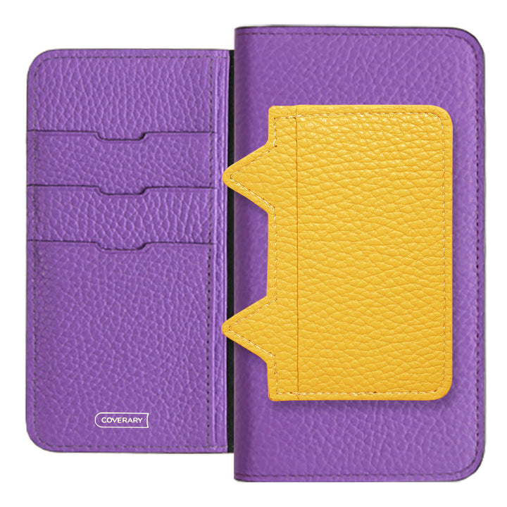 Genuine leather 32 colors Italian shrink leather Cat-shaped pocket with notebook-style case Galaxy series