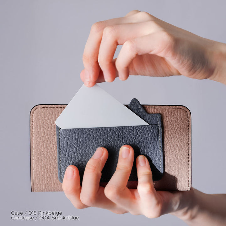 Genuine leather 32 colors Italian shrink leather Cat-shaped pocket with notebook-style case Galaxy series