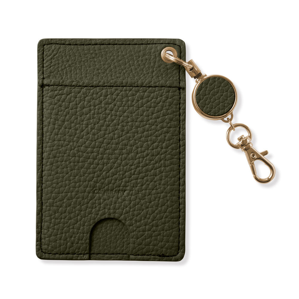 本革 32色 イタリアンシュリンクレザー リール付きパスケース – COVERARY