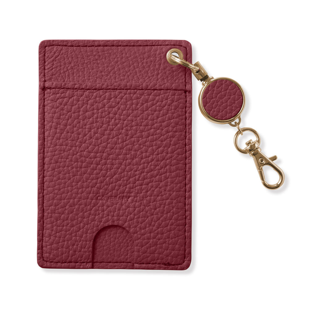 本革 32色 イタリアンシュリンクレザー リール付きパスケース – COVERARY