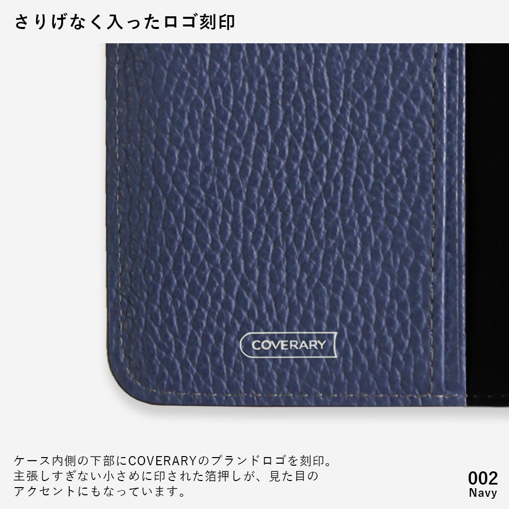 本革 32色 イタリアンシュリンクレザー イニシャル フラワーデコ 手帳型ケース（ベルトあり）Xperiaシリーズ