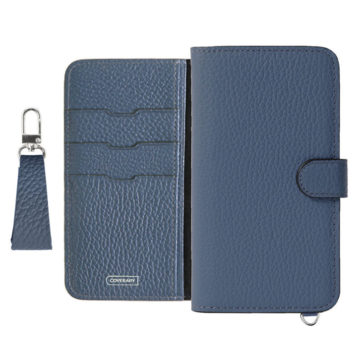 本革 32色 イタリアンシュリンクレザー フィンガーストラップ付き 手帳型ケース（ベルトあり）iPhoneシリーズ