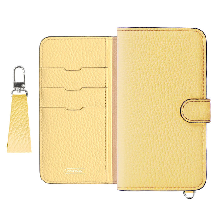 本革 32色 イタリアンシュリンクレザー フィンガーストラップ付き 手帳型ケース（ベルトあり）Galaxyシリーズ