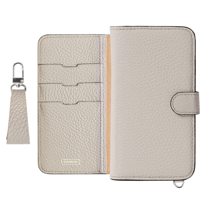 本革 32色 イタリアンシュリンクレザー フィンガーストラップ付き 手帳型ケース（ベルトあり）Xperiaシリーズ