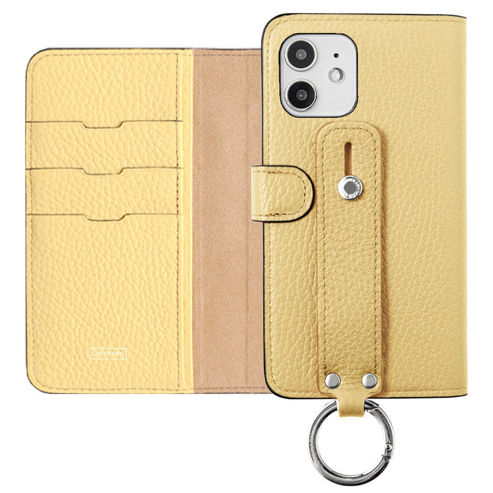 Étui portefeuille en cuir véritable 32 couleurs cuir italien grainé avec ceinture à main (avec ceinture) pour la série Xperia