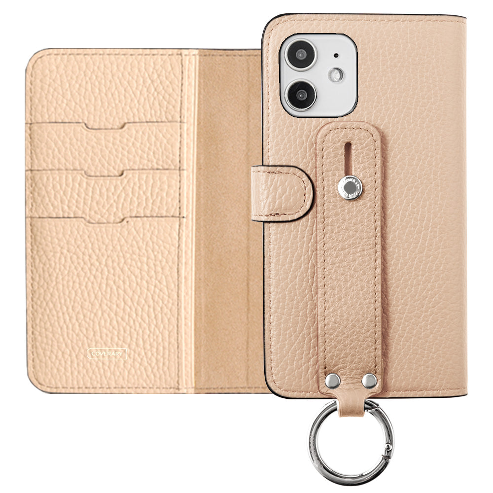 Étui portefeuille en cuir véritable 32 couleurs cuir italien grainé avec ceinture à main (avec ceinture) pour la série Xperia
