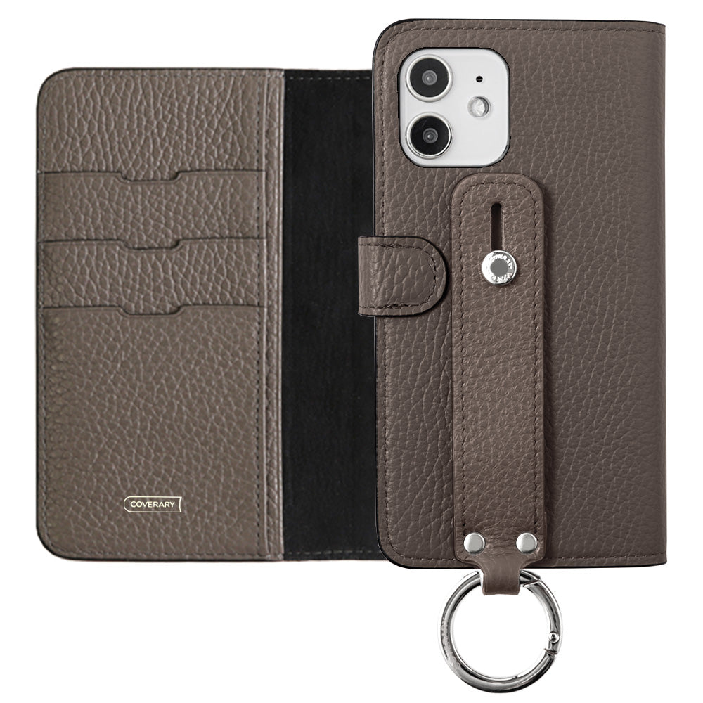 Étui portefeuille en cuir véritable 32 couleurs cuir italien grainé avec ceinture à main (avec ceinture) pour la série Xperia