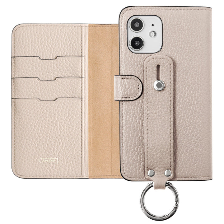 Étui portefeuille en cuir véritable 32 couleurs cuir italien grainé avec ceinture à main (avec ceinture) pour la série Xperia