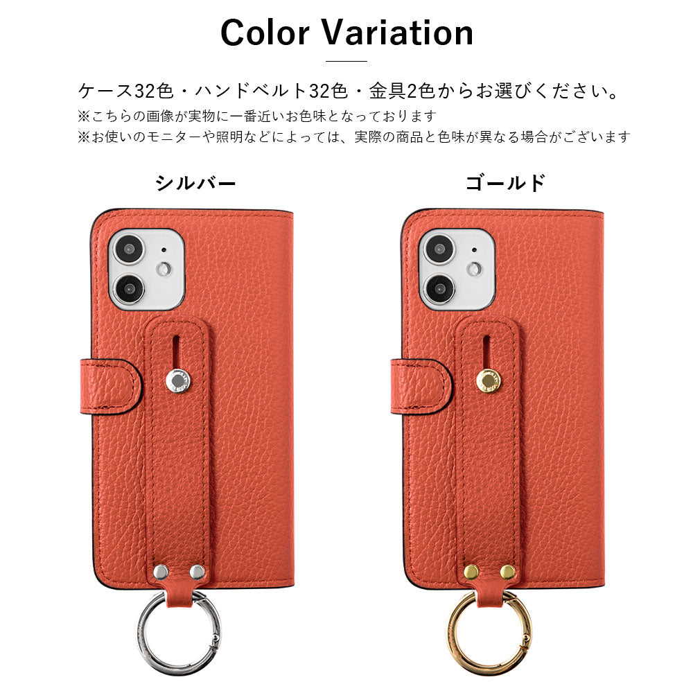 Étui portefeuille en cuir véritable 32 couleurs cuir italien grainé avec ceinture à main (avec ceinture) pour la série Xperia