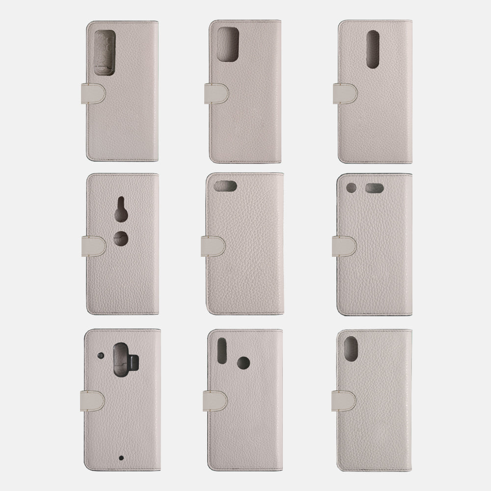 Genuine leather 32 colors Italian shrink leather shoulder strap included flower motif notebook-style case (with belt) Google Pixel series