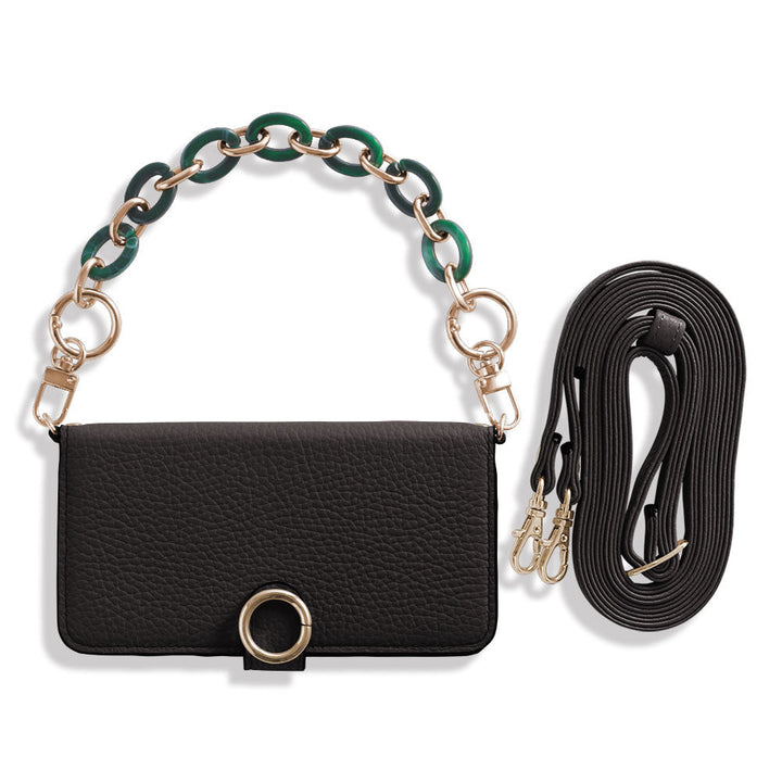 Genuine leather 32 colors Italian shrink leather hand strap & shoulder strap included notebook-style case (with belt) AQUOS series