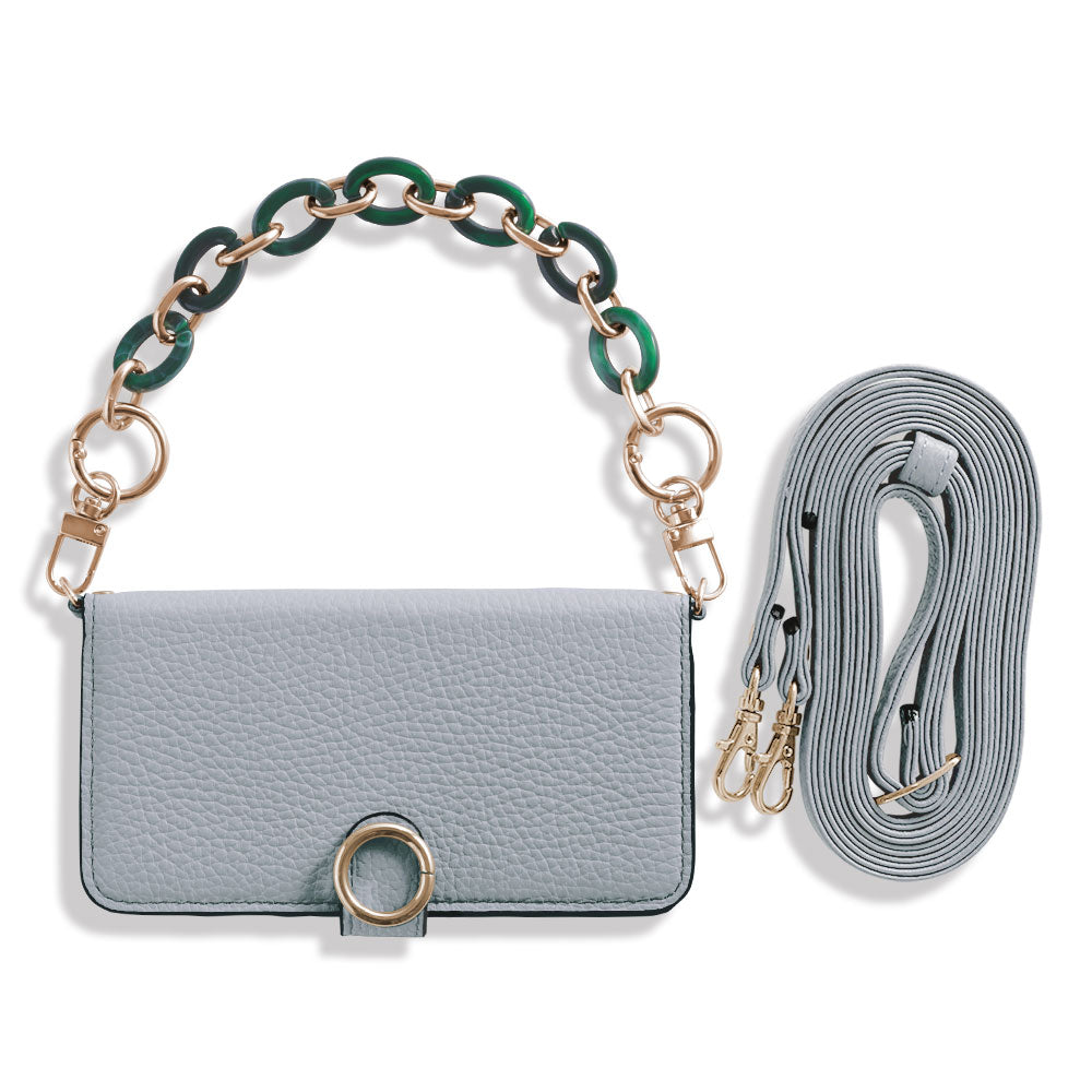 Genuine leather 32 colors Italian shrink leather hand strap & shoulder strap included notebook-style case (with belt) AQUOS series