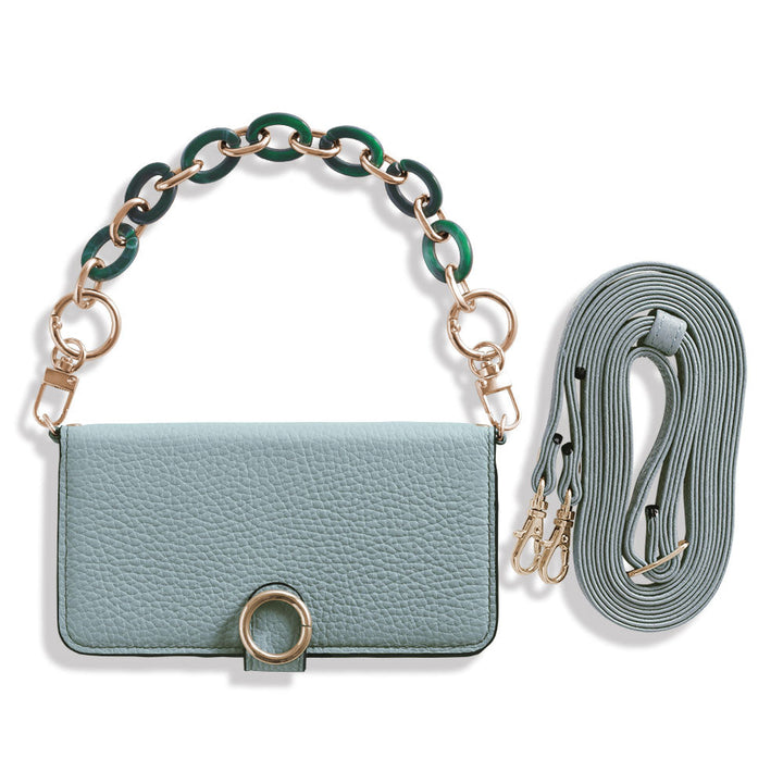 Genuine leather 32 colors Italian shrink leather hand strap & shoulder strap included notebook-style case (with belt) AQUOS series