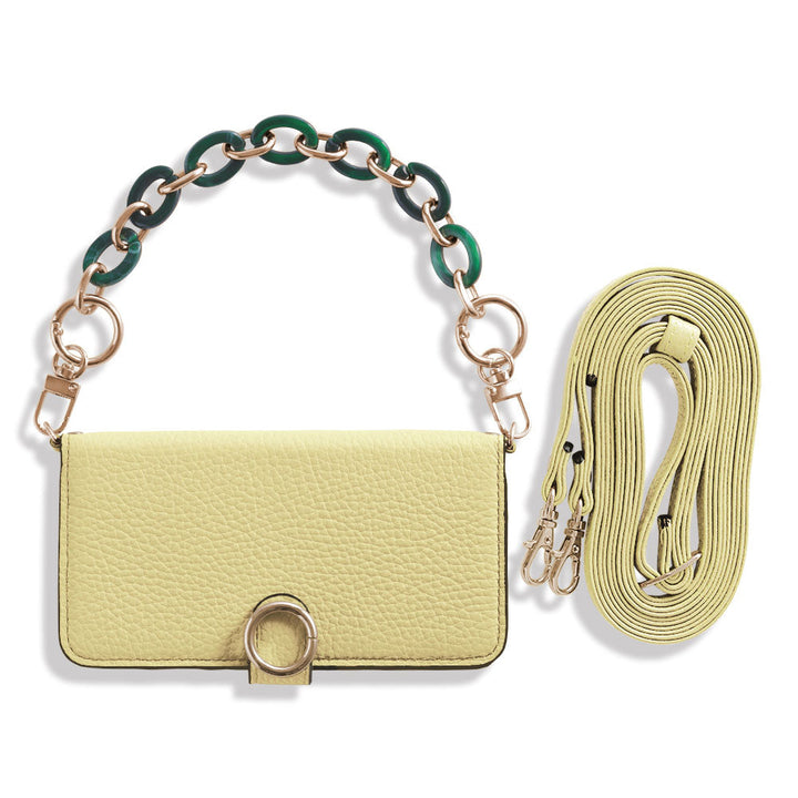 Genuine leather 32 colors Italian shrink leather hand strap & shoulder strap included notebook-style case (with belt) AQUOS series