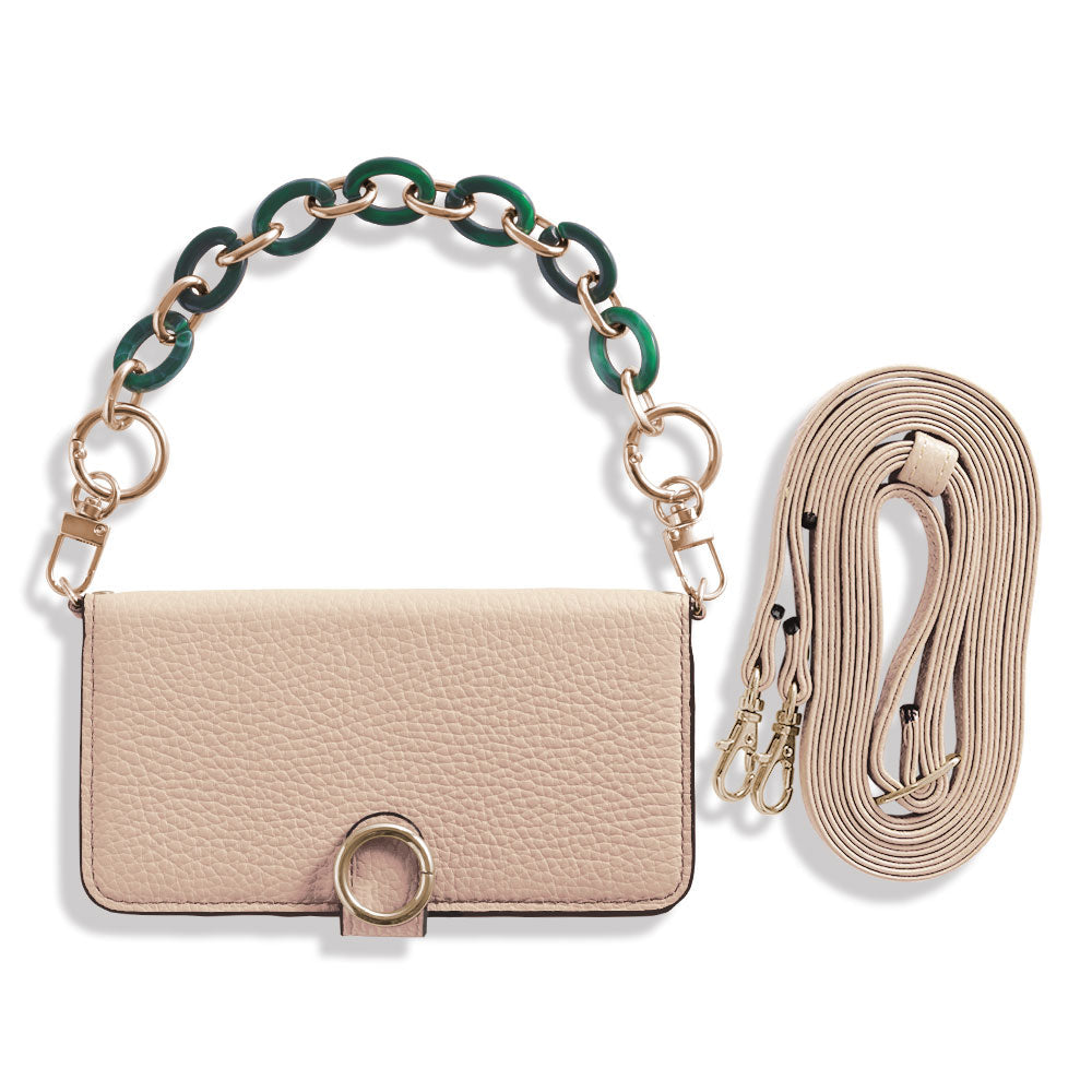 Genuine leather 32 colors Italian shrink leather hand strap & shoulder strap included notebook-style case (with belt) AQUOS series