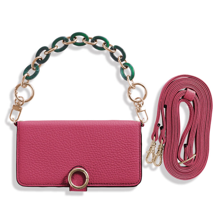 本革 32色 イタリアンシュリンクレザー ハンドストラップ＆ショルダーストラップ付き 手帳型ケース（ベルトあり）