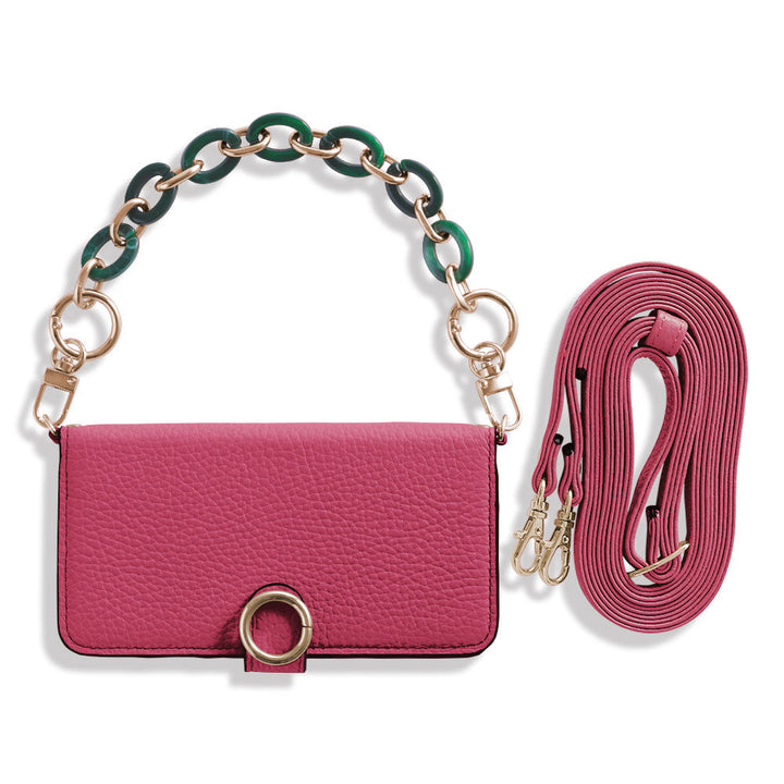 Genuine leather 32 colors Italian shrink leather hand strap & shoulder strap included notebook-style case (with belt) AQUOS series