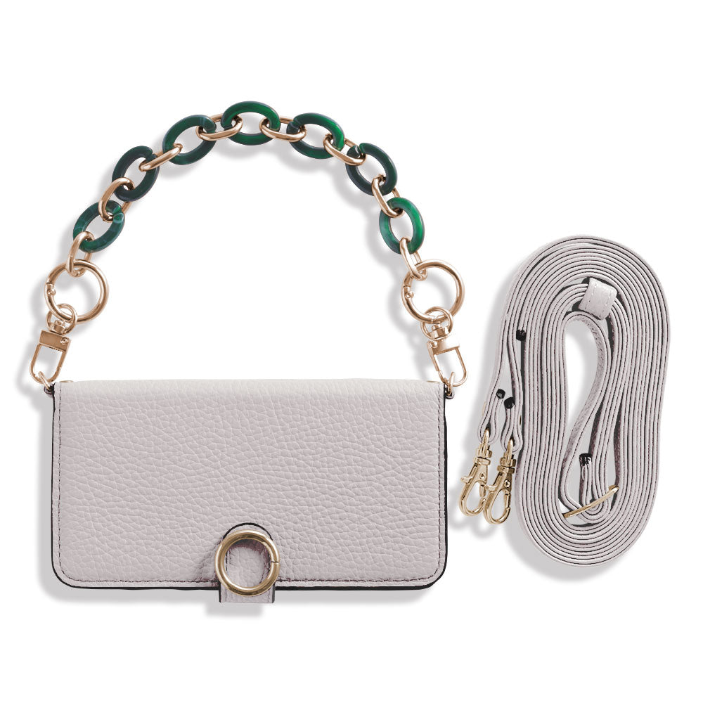 Genuine leather 32 colors Italian shrink leather hand strap & shoulder strap included notebook-style case (with belt) AQUOS series